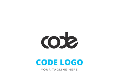 Kód tervezés logó sablon