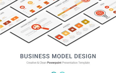 Modelo de PowerPoint de design de modelo de negócios
