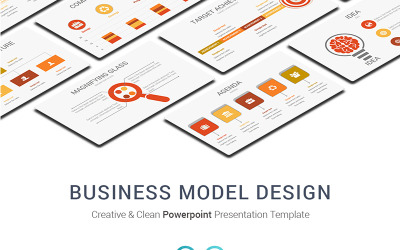Plantilla de PowerPoint de diseño de modelo de negocio