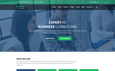 Responsivt Business Consulting - Finance, Business & Consulting PSD-mall #69605
