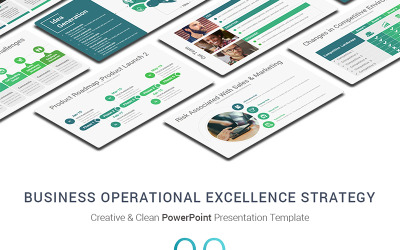Шаблон PowerPoint стратегии операционного совершенства бизнеса