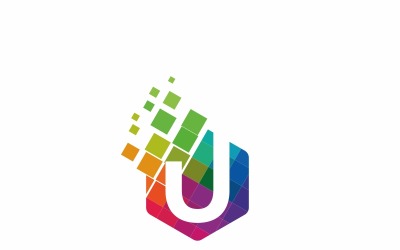 Unicom - U Letter Polygon Logo Template