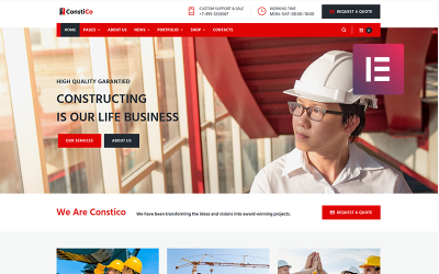 Constico - Construction WordPress Elementor Theme