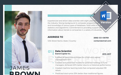 Prémium James Brown - Data Scientist Önéletrajz sablon 69713