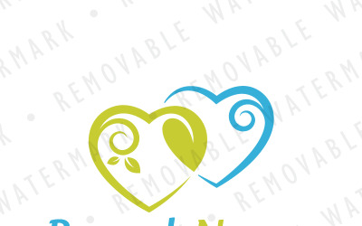 Paylaşılan Kalpler Logo Şablonu