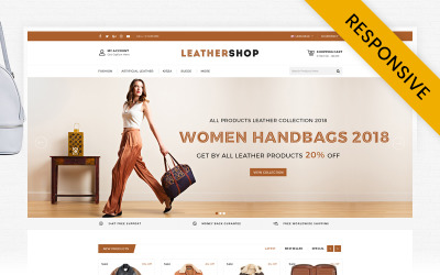 Plantilla OpenCart "Leather Shop" #69881