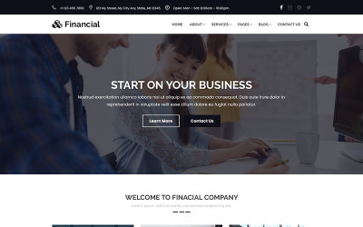 Responzivní PSD šablona "Financial - Business & Finance Consulting" #69866