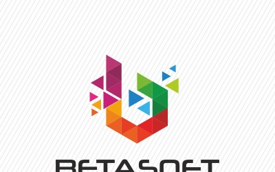 Betasoft - B Letter Polygon Logo Template