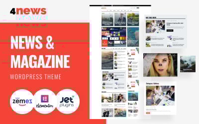 4News - Tema Elementor de WordPress para revistas de noticias y medios online