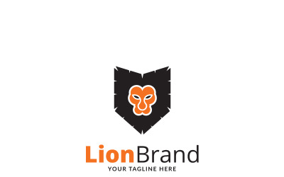 Лев бренд логотип шаблон