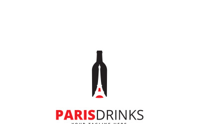 Parijs drankjes Logo sjabloon