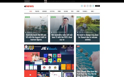 Responsywny motyw WordPress 4News - News & Magazine Elementor #69946