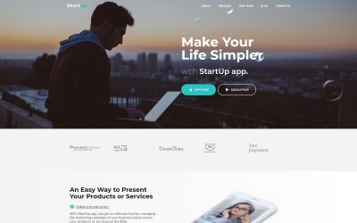 Reszponzív StartUp - Business Startup Company HTML5 Landing Page Template Nyítóoldal sablon 69972