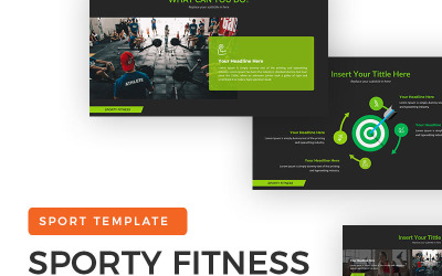 Sporty Fitness PowerPoint template