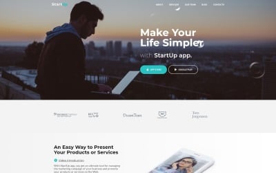StartUp - Modelo de página inicial HTML5 de empresa startup de negócios