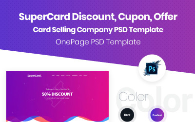SuperCard Discount, Coupon, Company PSD Template