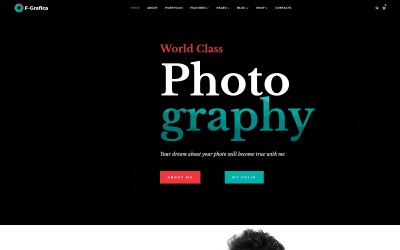 F-Grafica - Fotoğrafçılık WordPress Elementor Teması