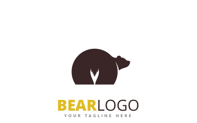 Medvědí značka Logo šablona