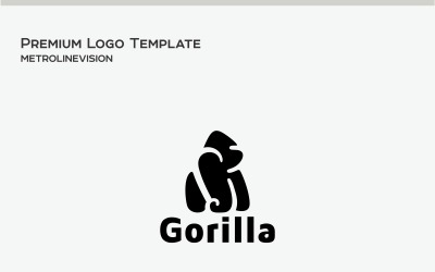 Modèle de logo de gorille