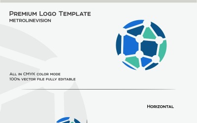 Modèle de logo de partage global