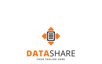 Modello di logo di condivisione dei dati