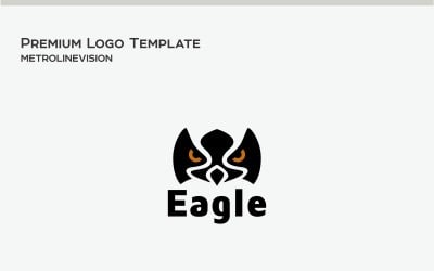 Plantilla de logotipo de cabeza de águila