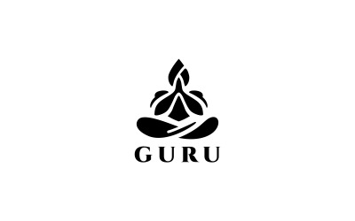 Plantilla de logotipo de gurú de meditación