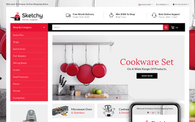 Responsive Sketchy - Multipurpose OpenCart Template #70003