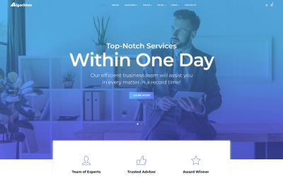 Algoritm - Affärsmarknadsföring WordPress Elementor Theme