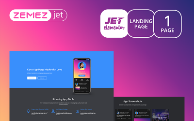 Appsine - Mobile Application Jet Elementor sablon 70159