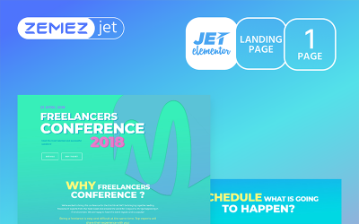Compasto - Plantilla Jet Elementor para conferencias de TI