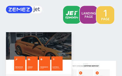 "Engirem - Car Repair Jet" Elementor Template №70115