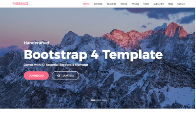 Essence - Multi-purpose Bootstrap 4 Landing Page Template
