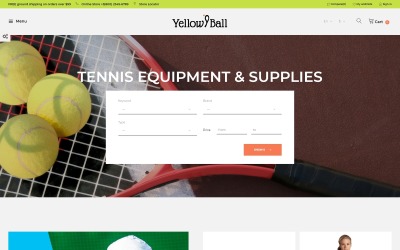 YellowBall - Тема для тенісного магазину PrestaShop