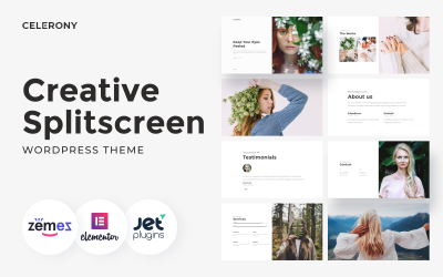 Celerony - Creative Splitscreen WordPress Elementor Teması