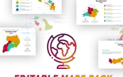 Edytowalny szablon pakietu map PowerPoint