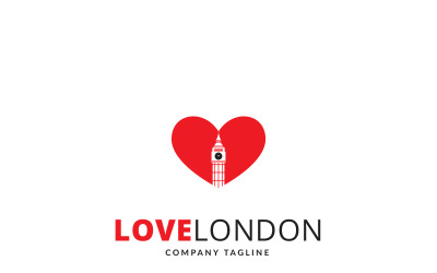 Láska Londýn Logo šablona