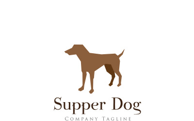 Modèle de logo de chien de souper