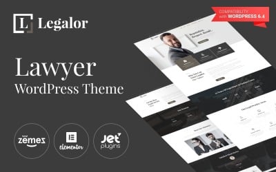 Legalor - тема для юристів WordPress Elementor