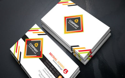 Ljus färg företags visitkort - mall för företagsidentitet
