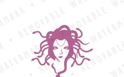 Modèle de logo Head of Medusa