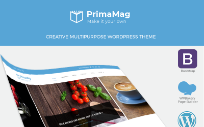 Responsivt PrimaMag - Magazine and Blog WordPress Theme WordPress-tema #70393