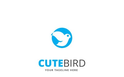 Schattige vogel Logo sjabloon