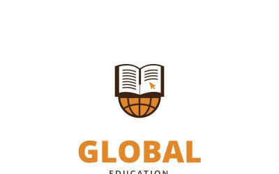 Sjabloon met logo voor wereldwijd onderwijs