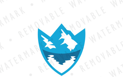 Tarcza szablonu Logo Glacial Lake