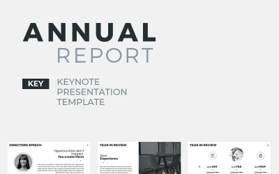 Criativo de relatório anual - modelo de apresentação