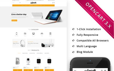 Elevt Electronic Store - адаптивний шаблон OpenCart