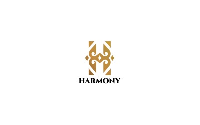 H harfi logo şablonu