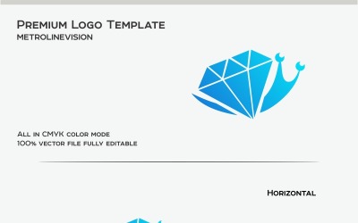 Modèle de logo d&amp;#39;escargot diamant