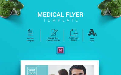 Plantilla De Identidad Corporativa "Alex - Indesign Medical Flyer" #70412